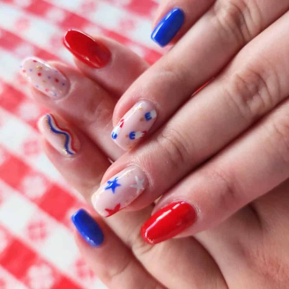 4th of july nail design