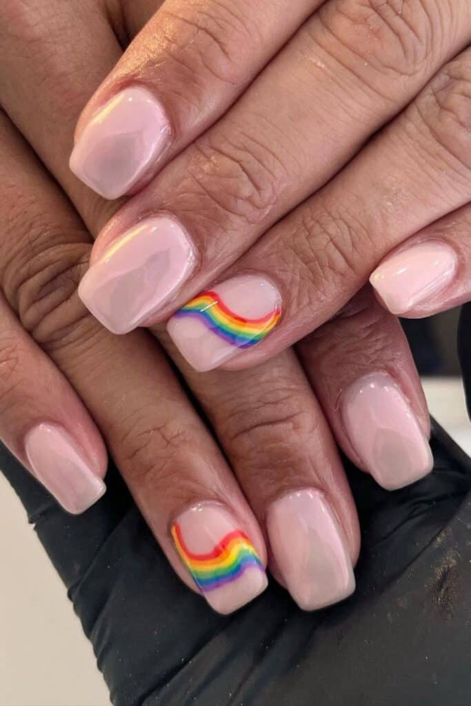 simple pride nails