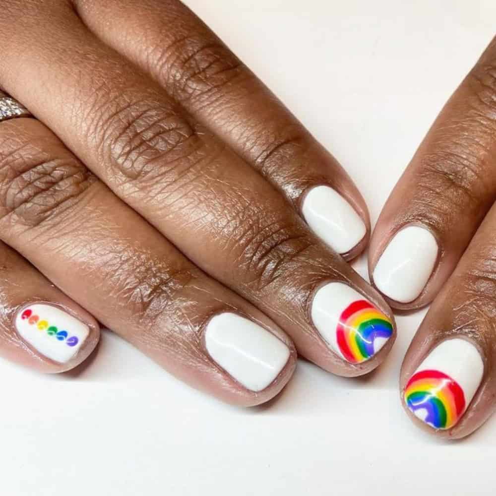 simple pride nails