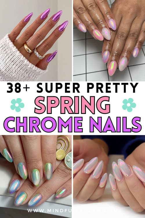 spring chrome nails