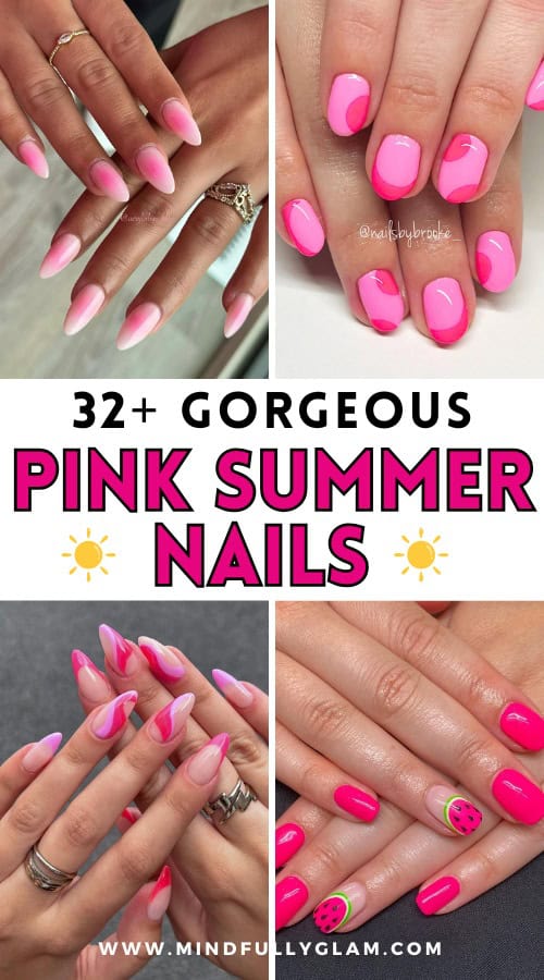 pink summer nails