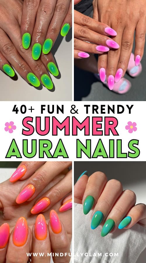 summer aura nails