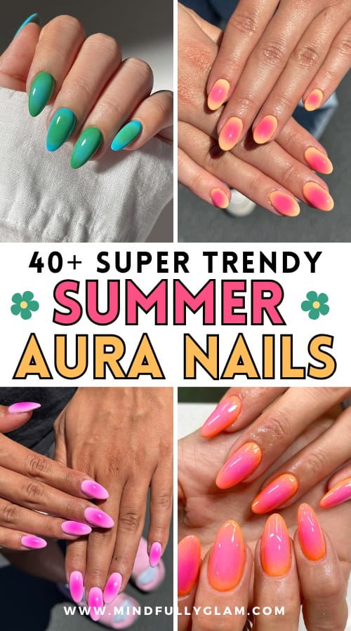 summer aura nails