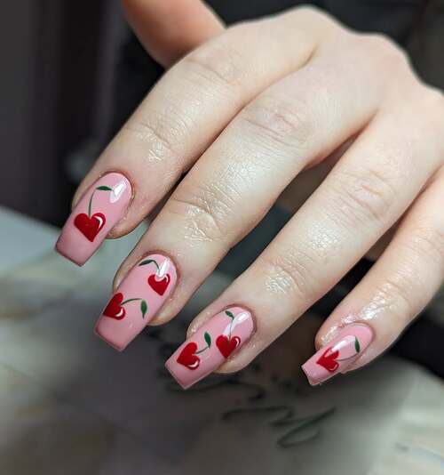 cherry nails